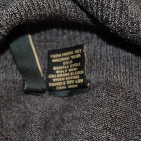 Susan Lawrence 100% Acrylic Grey Turtleneck Sweater Dress Size Large - Picture 10 of 10